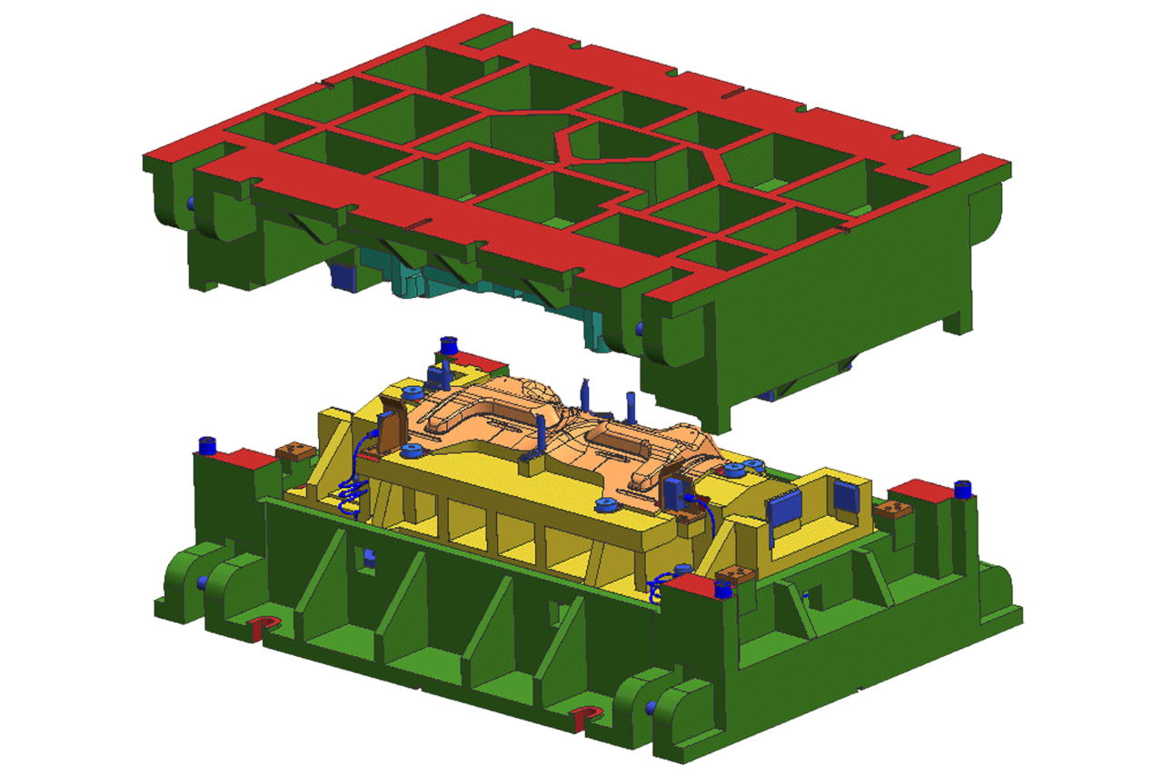 Metal stamping die in CAD